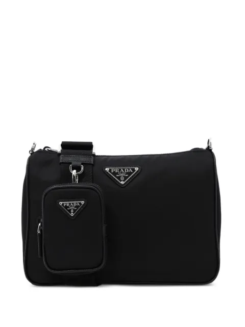 Prada logo-plaque shoulder bag