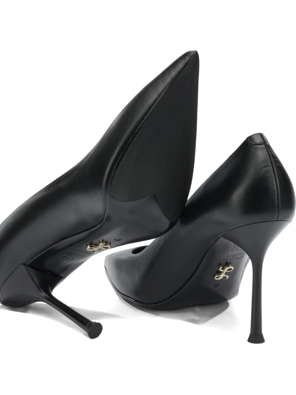 Sergio Levantesi Pumps met puntige neus Zwart