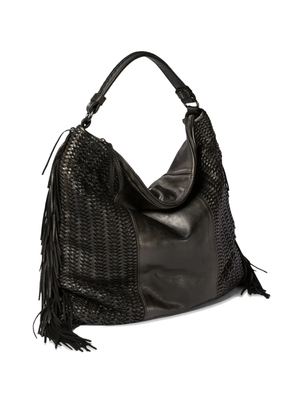 Fringed-Hem Shoulder Bag