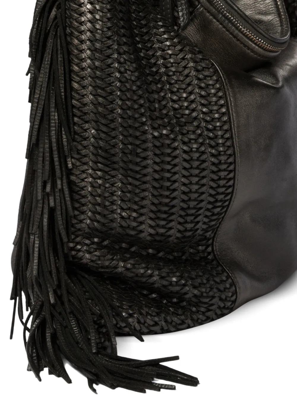 Fringed-Hem Shoulder Bag