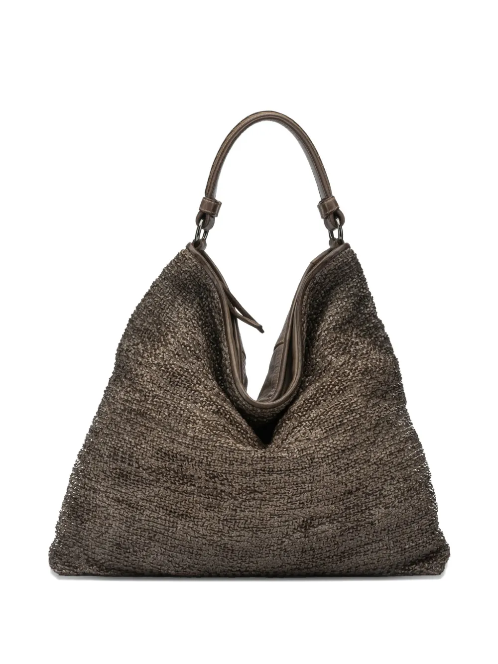  Reptile's House Wave Woven Shoulder Bag - Brown 