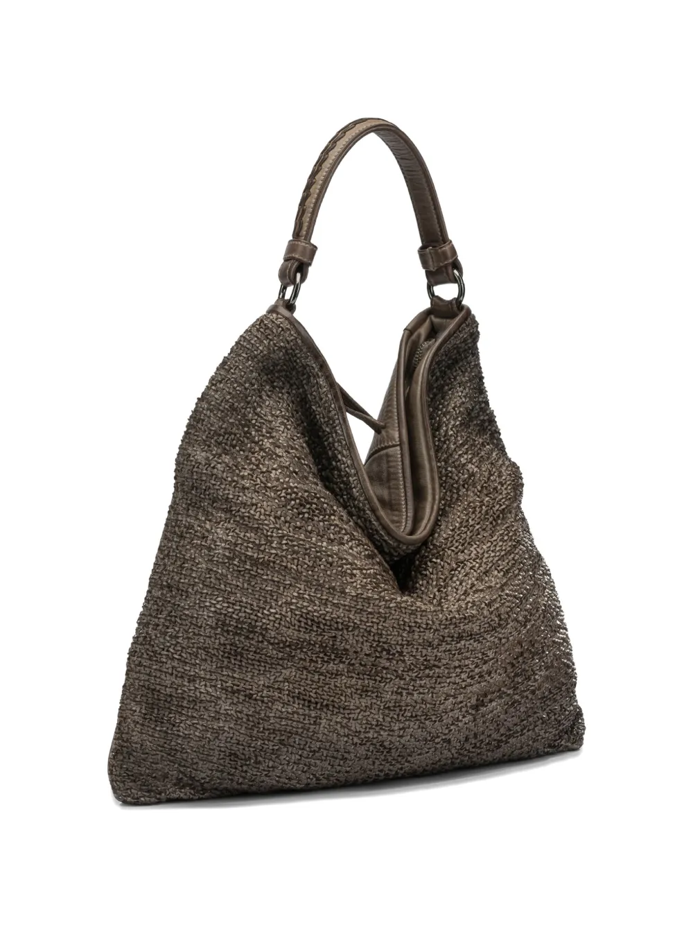  Reptile's House Wave Woven Shoulder Bag - Brown 