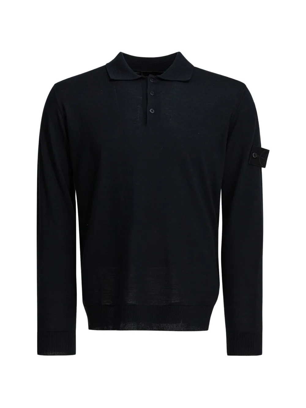 Stone Island Ghost buttoned patch polo shirt - Nero