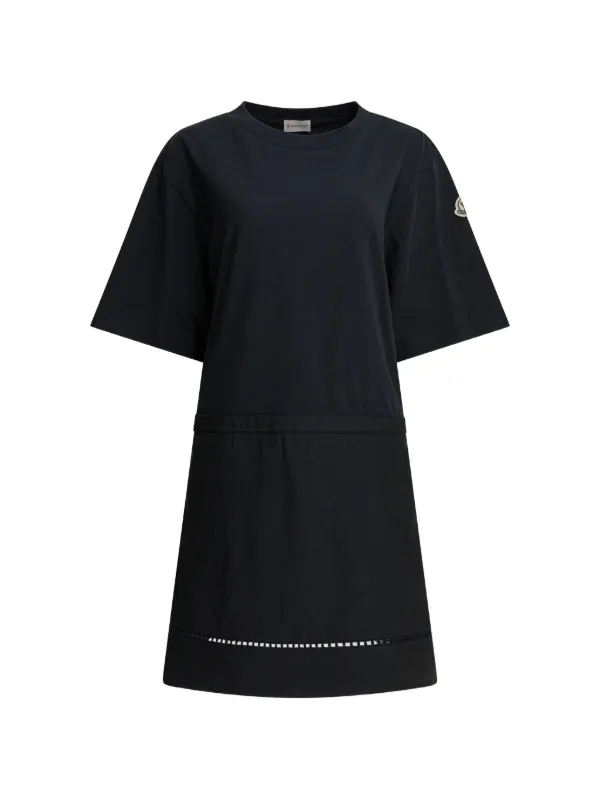 moncler t shirt dress Moncler Cotton Blend Mini T-shirt Dress, Women, White, Size: L