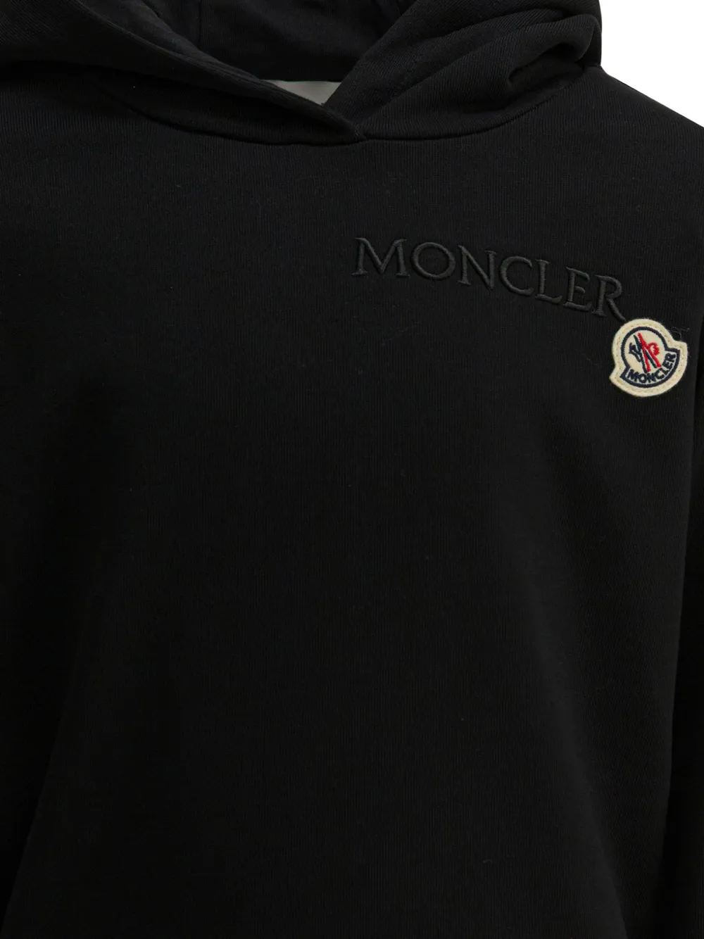  Moncler Enfant Logo Hooded Sweatshirt - Black 