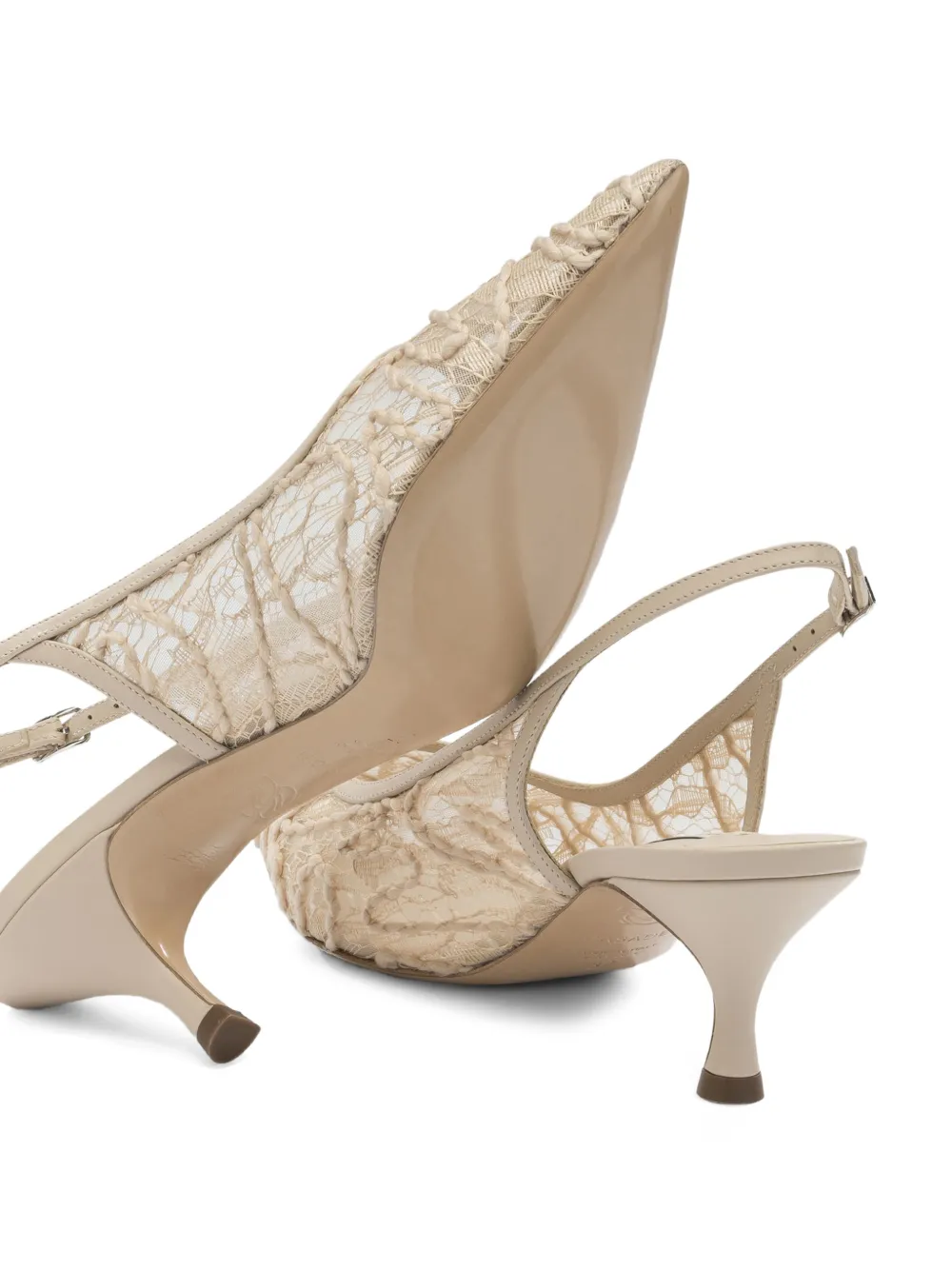 Casadei Pumps met kant Beige