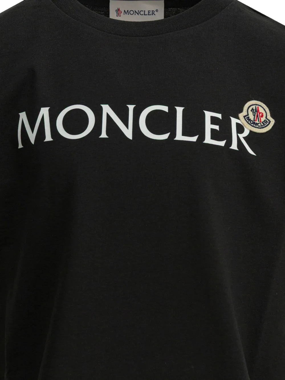 Moncler Enfant T-shirt met logo Zwart
