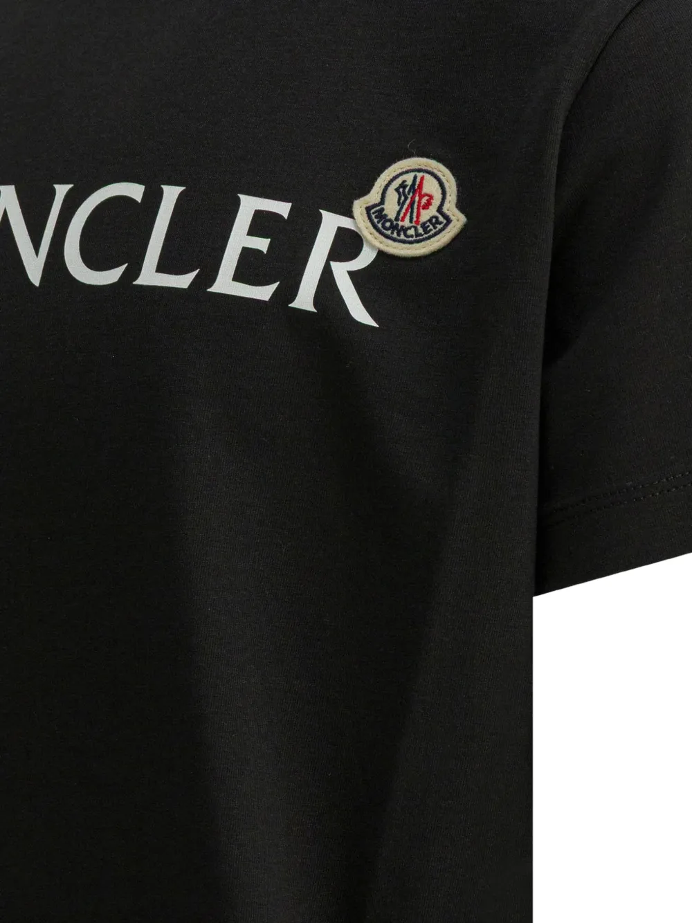 Moncler Enfant T-shirt met logo Zwart