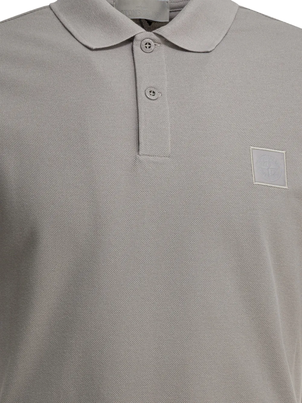 Stone Island 50 2 _S.I.Ghost piqué poloshirt van biologisch katoen Grijs
