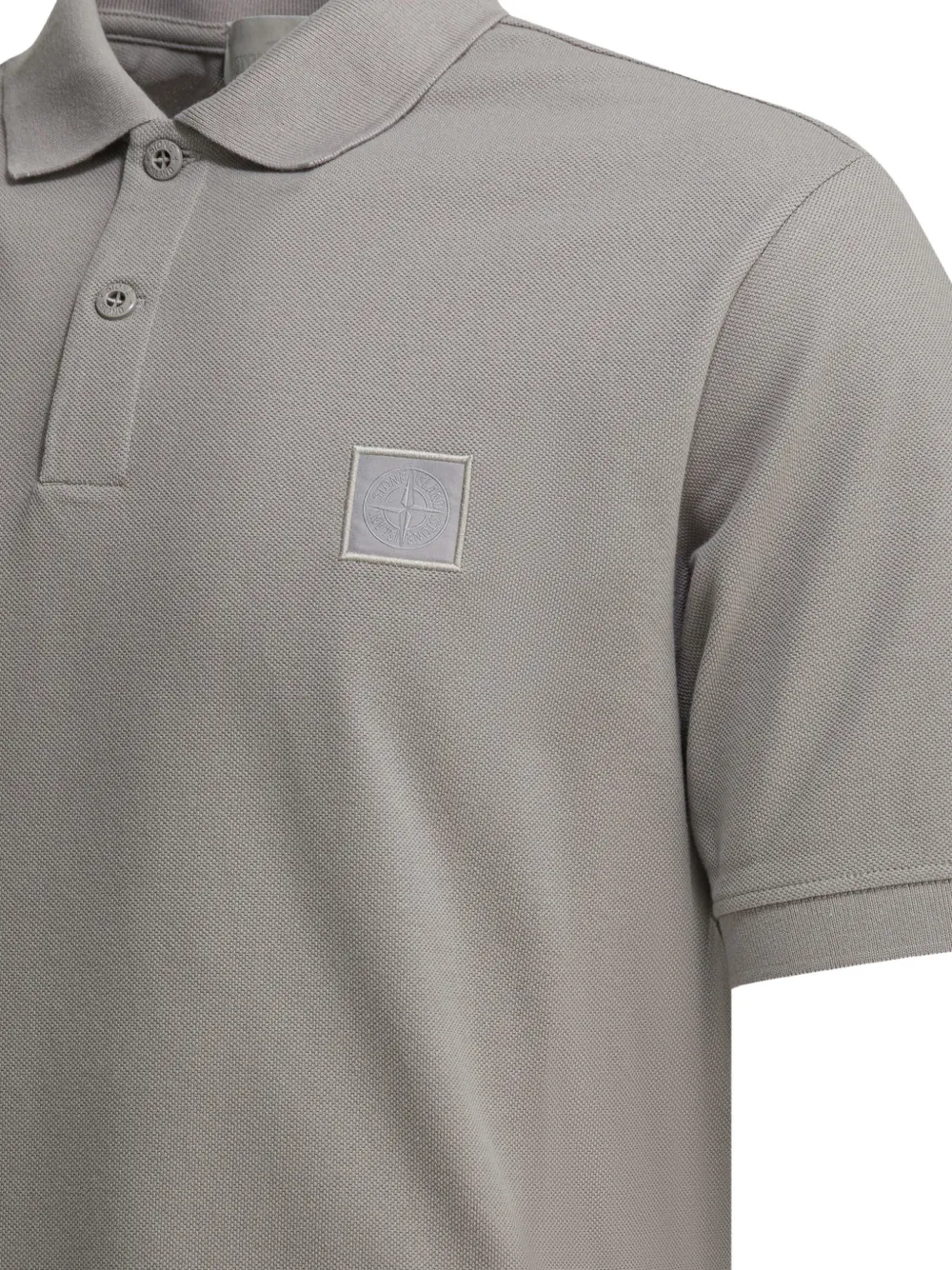Stone Island 50 2 _S.I.Ghost piqué poloshirt van biologisch katoen Grijs