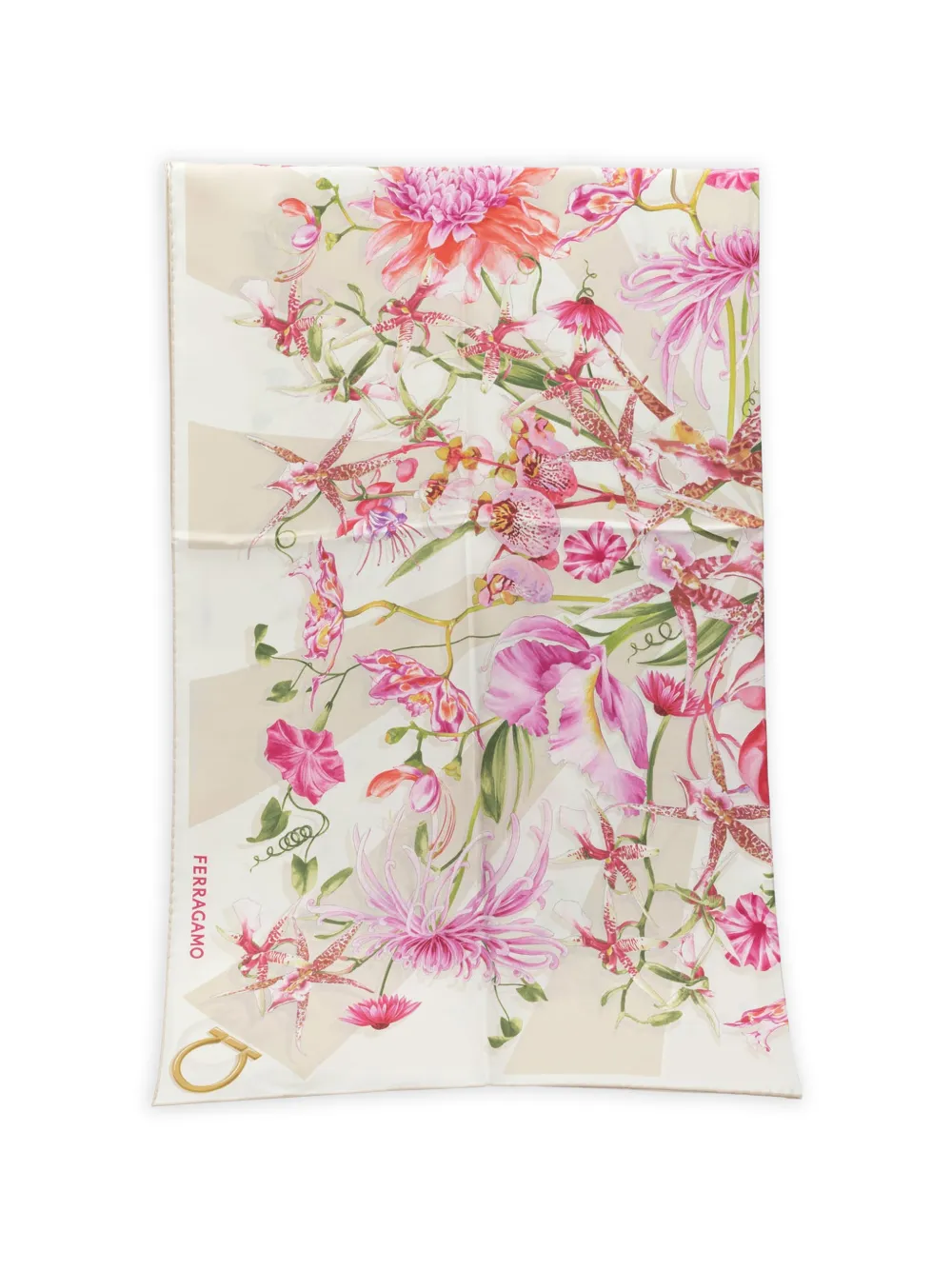 Ferragamo floral scarf - Toni neutri