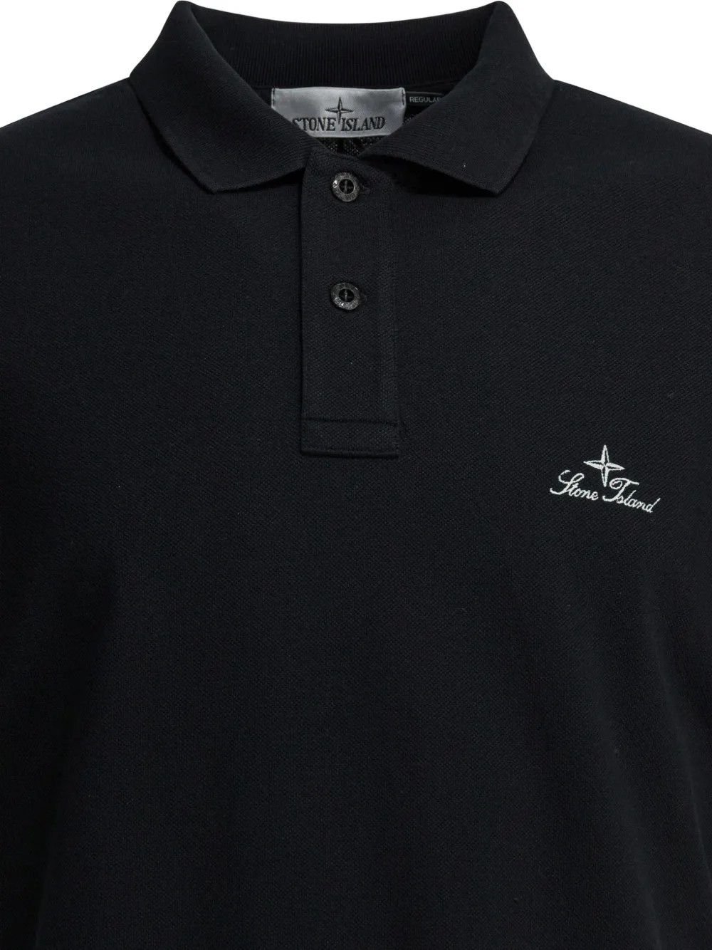 Stone Island Poloshirt met logo Zwart