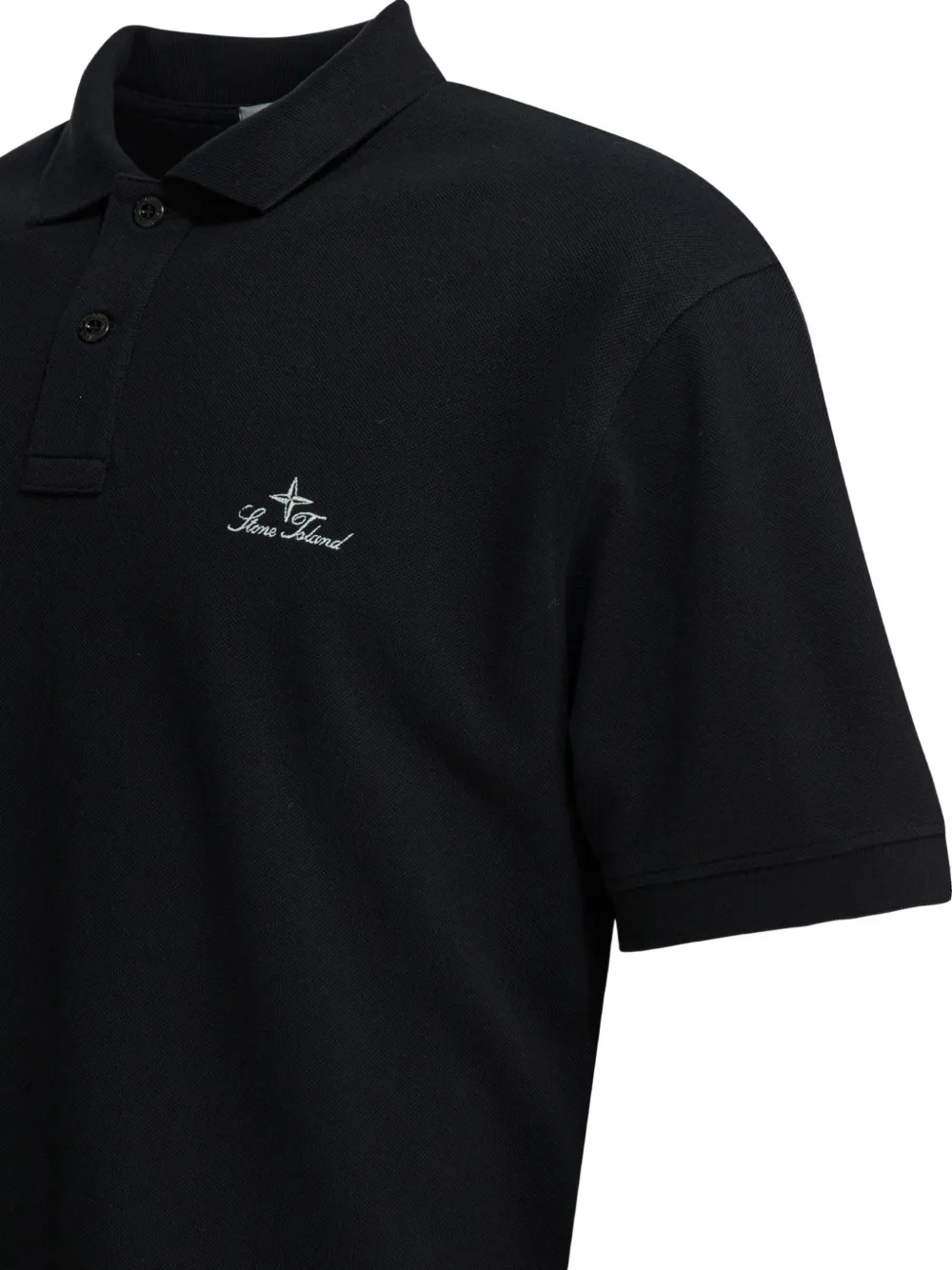 Stone Island Poloshirt met logo Zwart