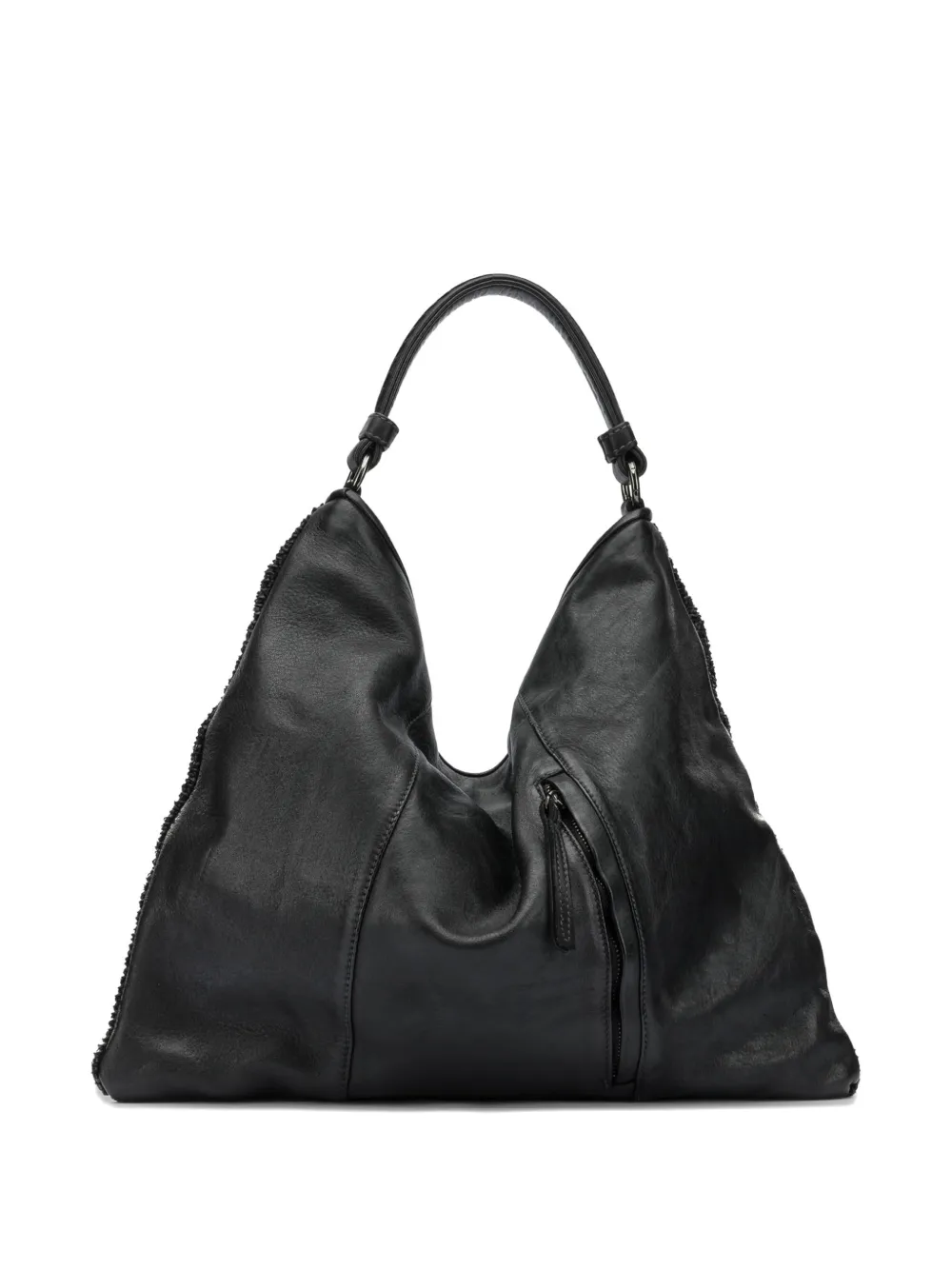  Reptile's House Large Wave Woven Shoulder Bag - Black 