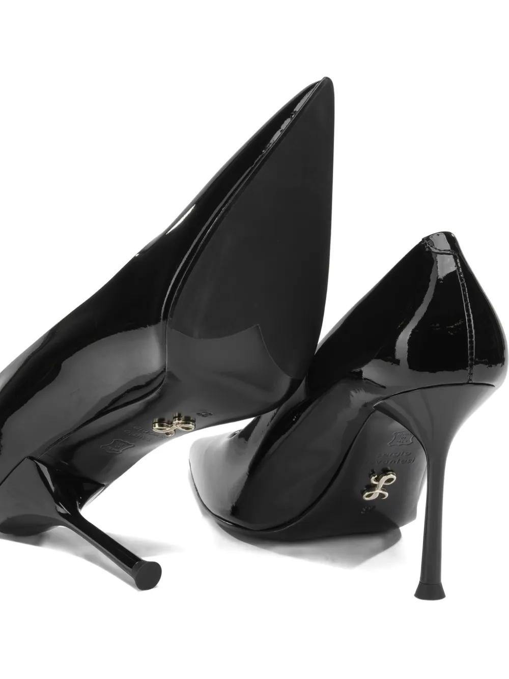 Sergio Levantesi Pumps met spitse neus Zwart