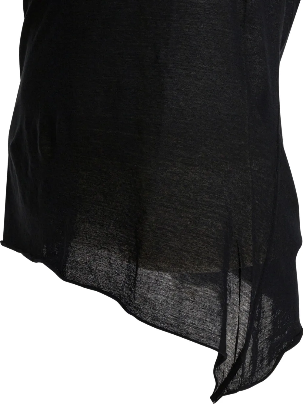 Rick Owens Asymmetrische top Zwart