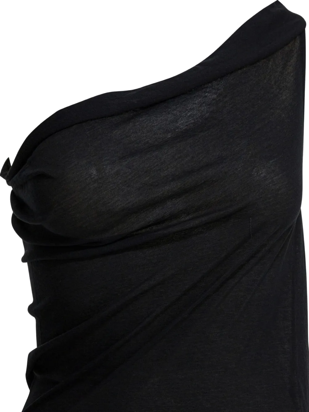 Rick Owens Asymmetrische top Zwart