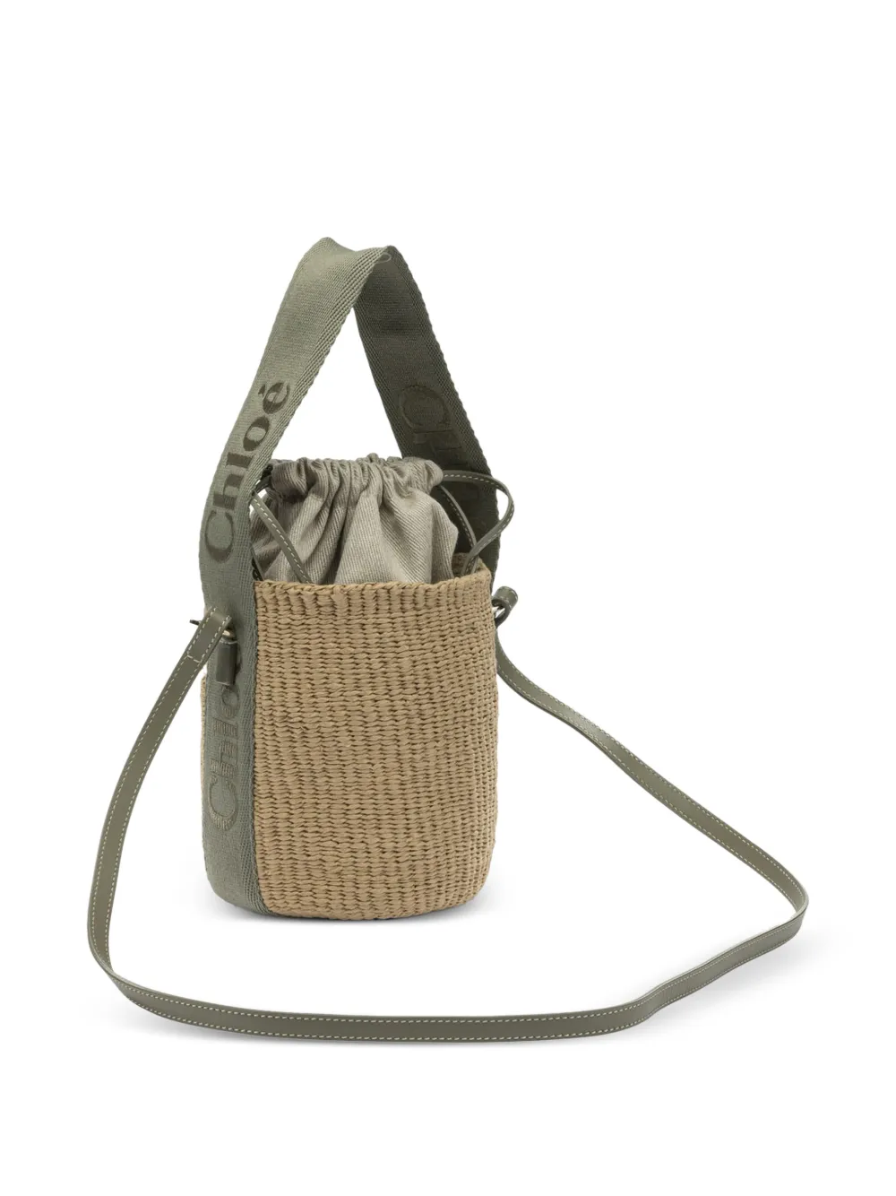 Chloé Small Woody Drawstring Bucket Bag - Neutrals 