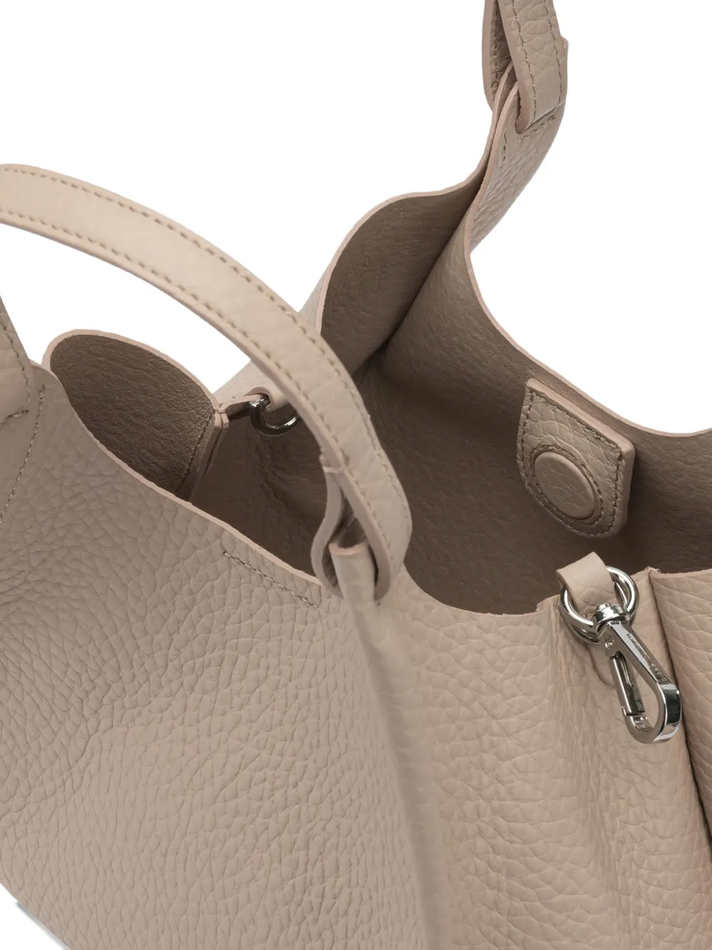 GIANNI CHIARINI Dua leren shopper Beige