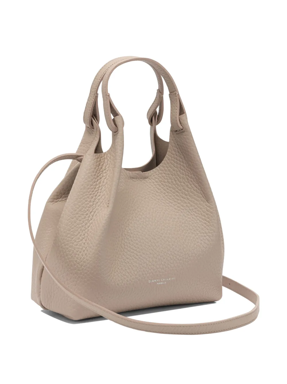 GIANNI CHIARINI Dua leren shopper Beige