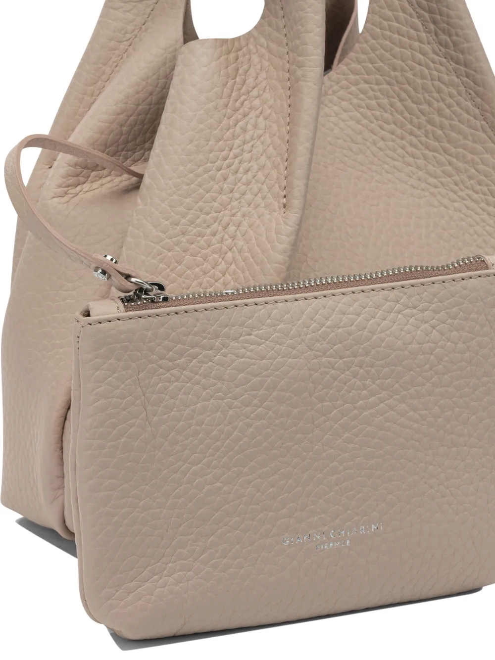 GIANNI CHIARINI Dua leren shopper Beige