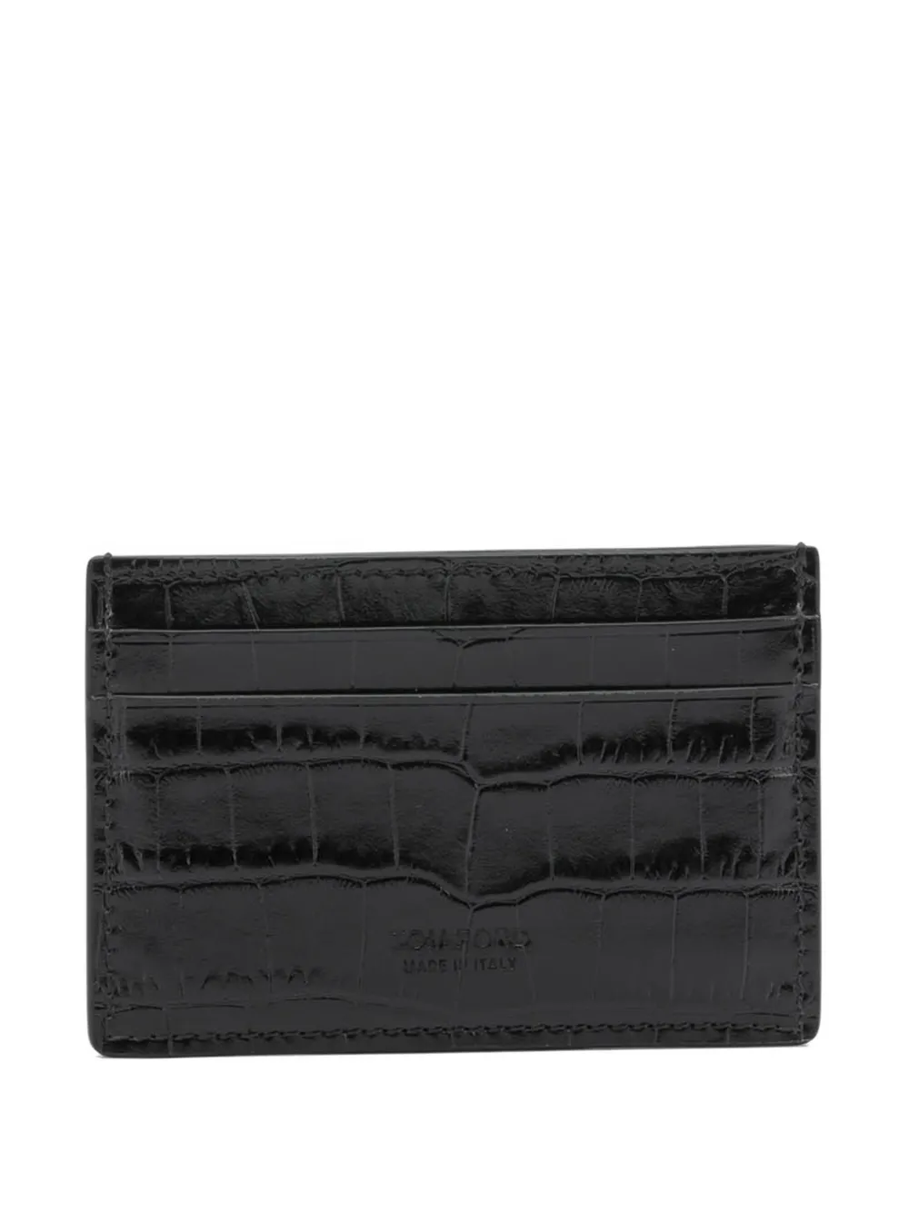 TOM FORD crocodile-effect wallet - Nero