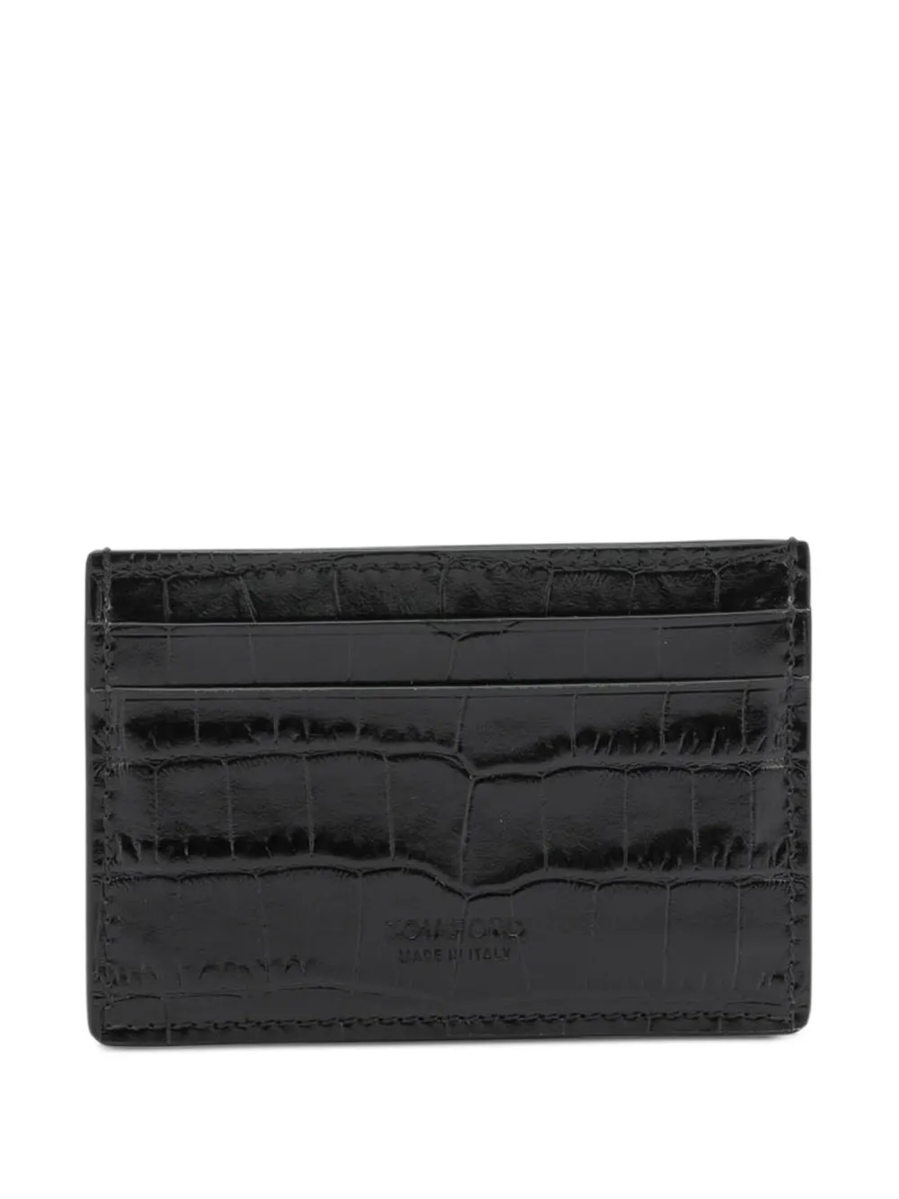 TOM FORD crocodile-effect wallet - Nero