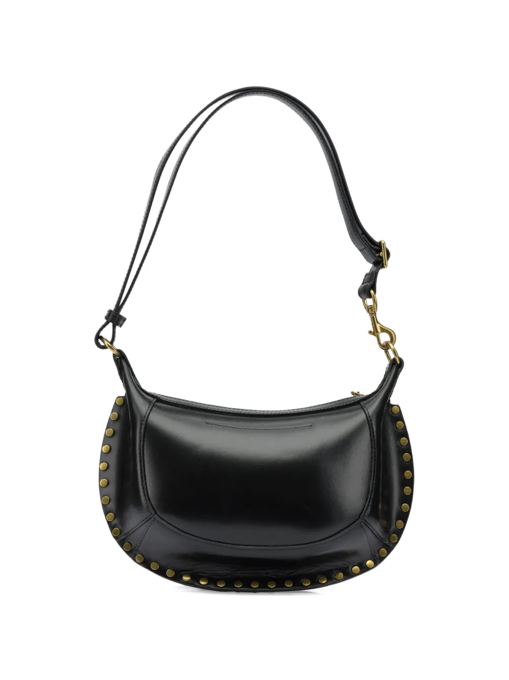 Isabel Marant Oskan Moon Studded Shoulder Bag In Black
