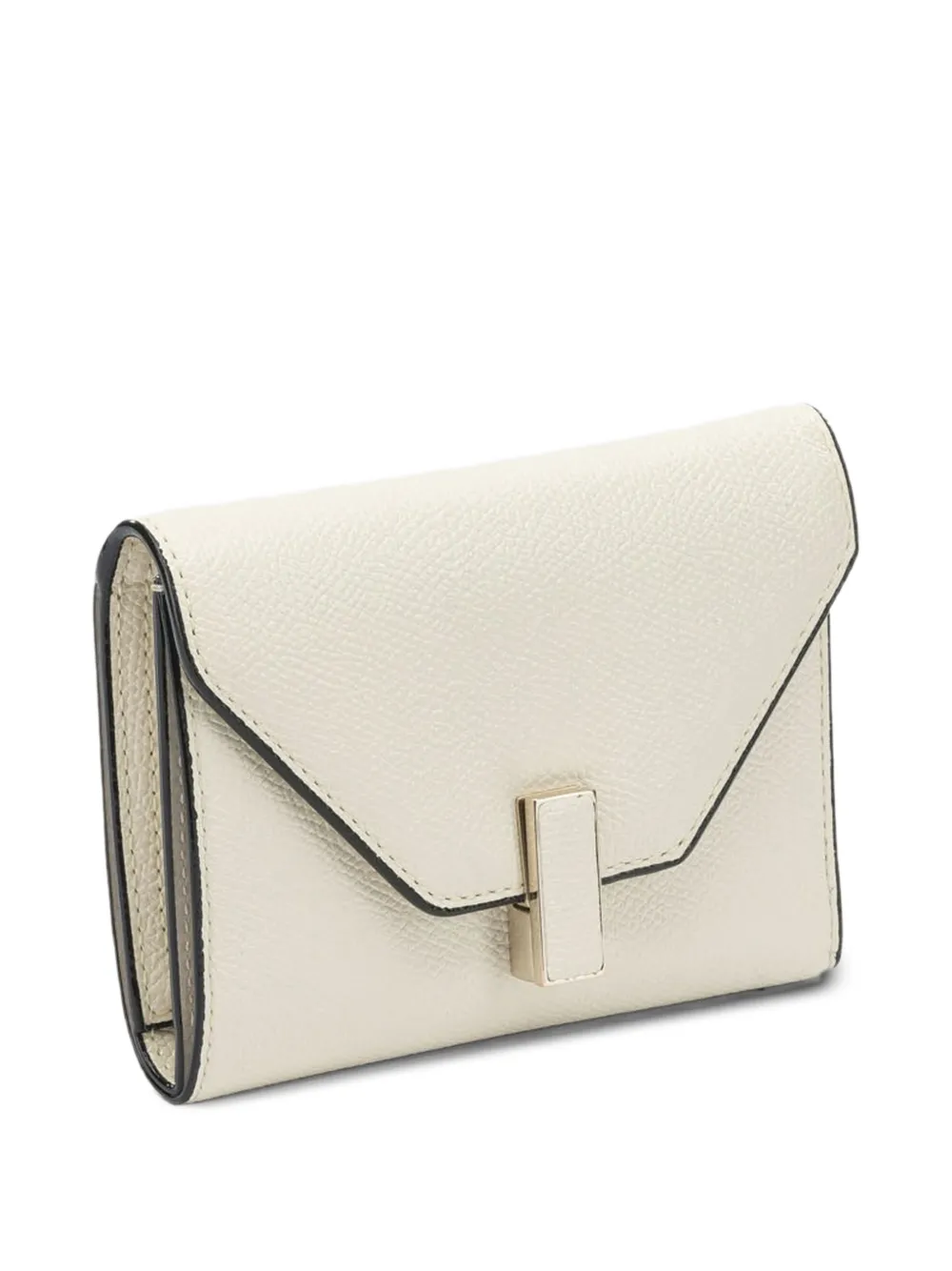  Valextra Buckled Leather Wallet - White 