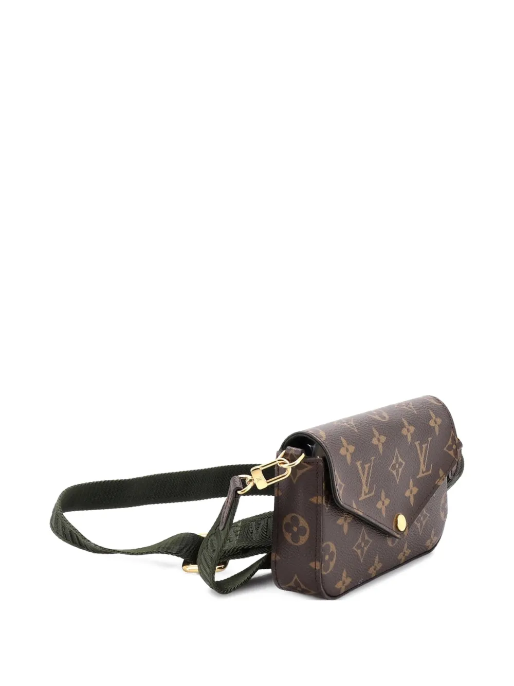 Louis Vuitton Pre-Owned Felicie Strap & Go Handbag Monogram Canvas crossbody bag - Marrone