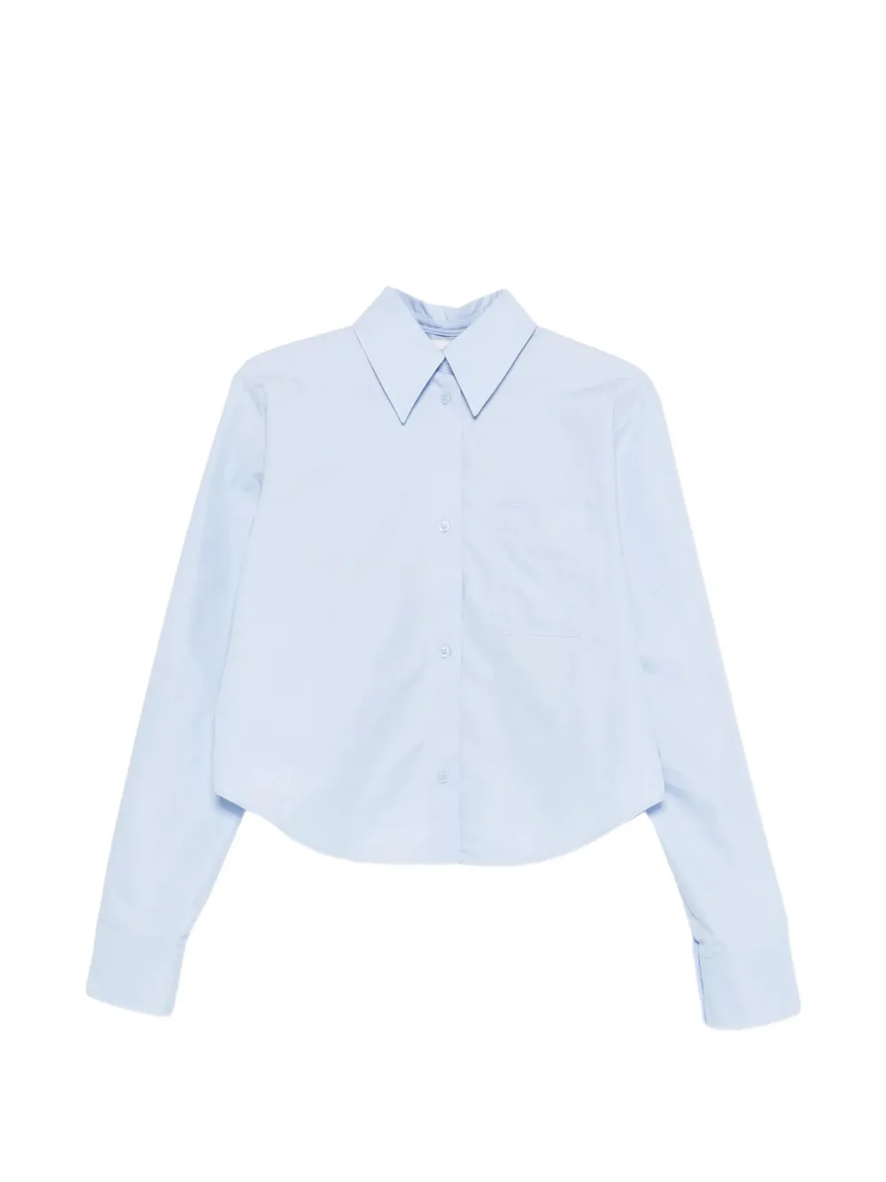 Sportmax cotton cropped shirt with pleated back