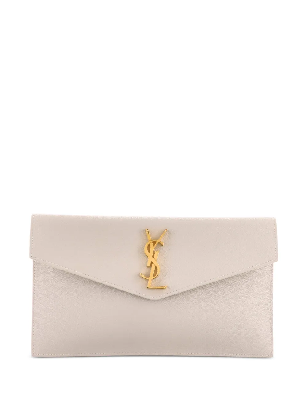 Saint Laurent Pre-Owned Clutch Uptown in pelle - Toni neutri