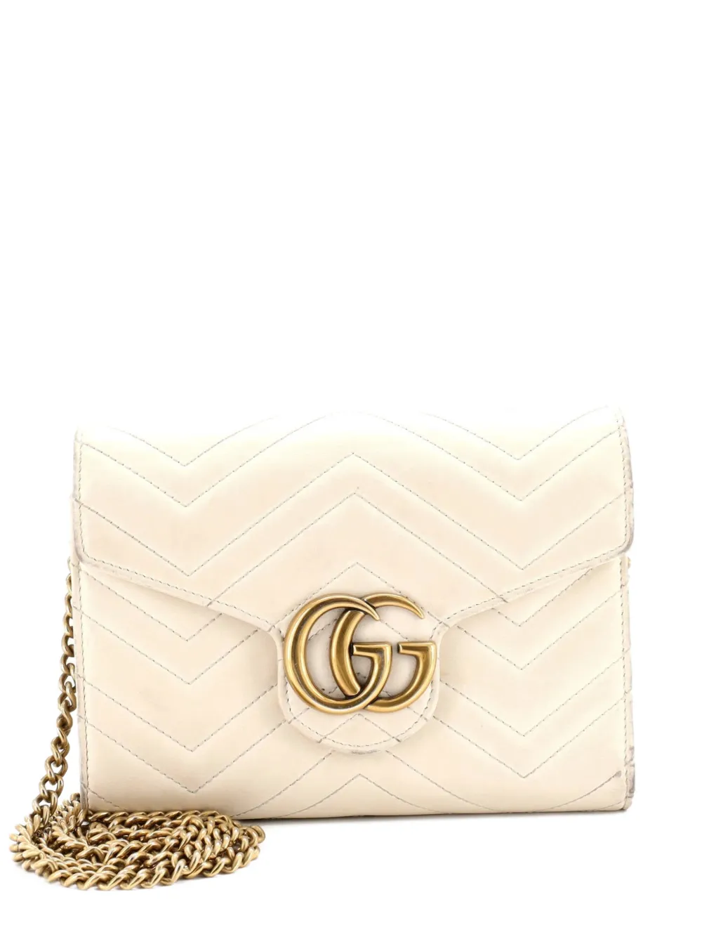 Gucci Pre-Owned GG Marmont Chain Wallet Matelasse Leather Mini crossbody bag - Toni neutri