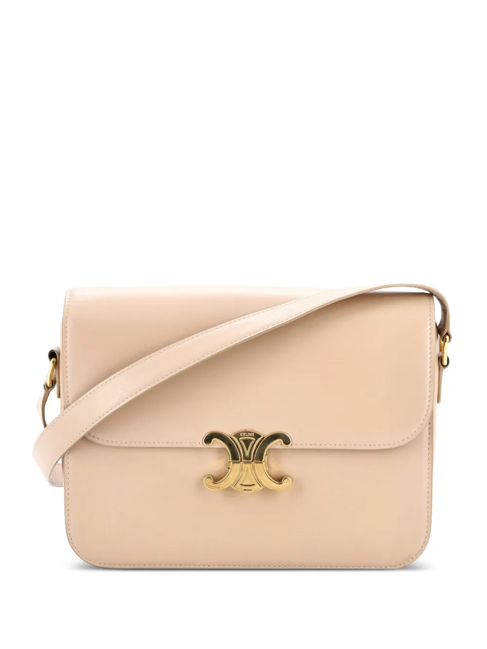 Celine Pre-Owned Borsa a tracolla Triomphe media in pelle di vitello liscia - Toni neutri