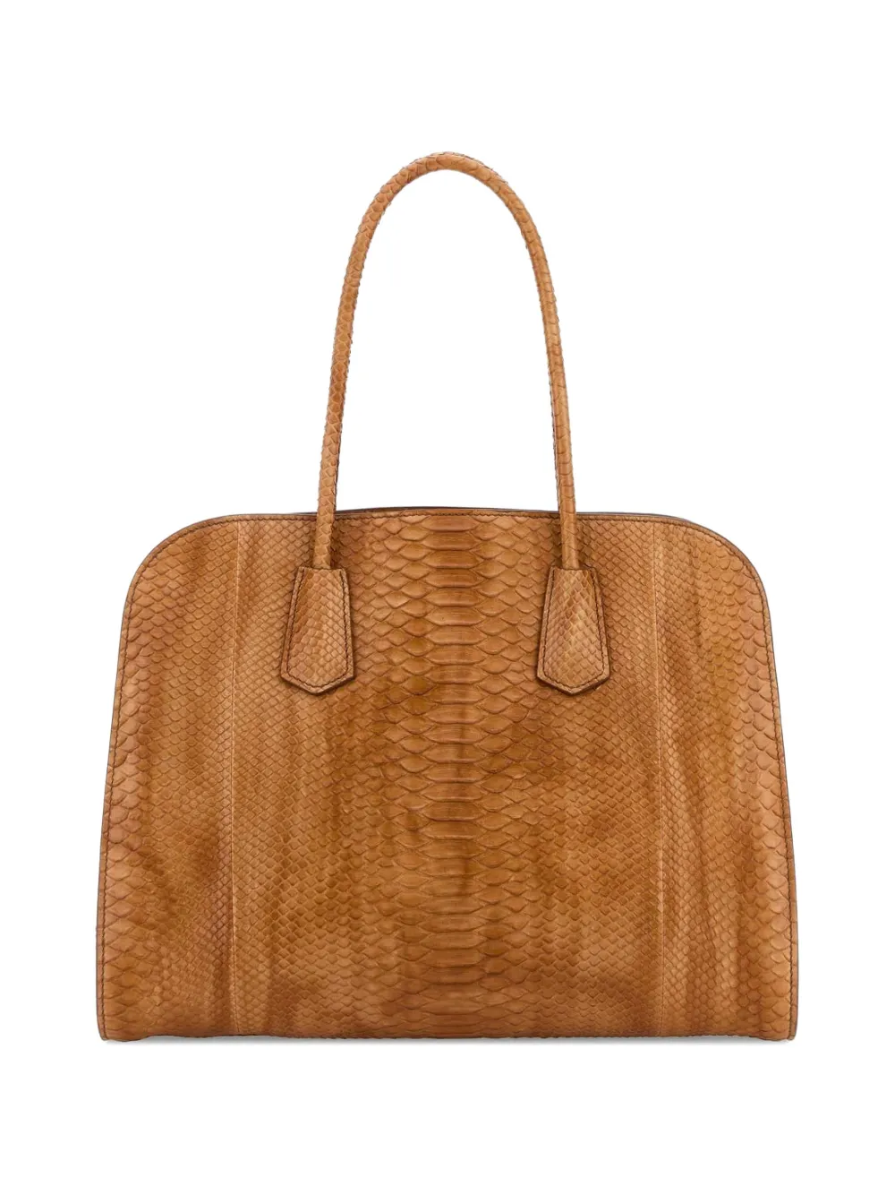  Prada Leather Tote Bag - Orange 