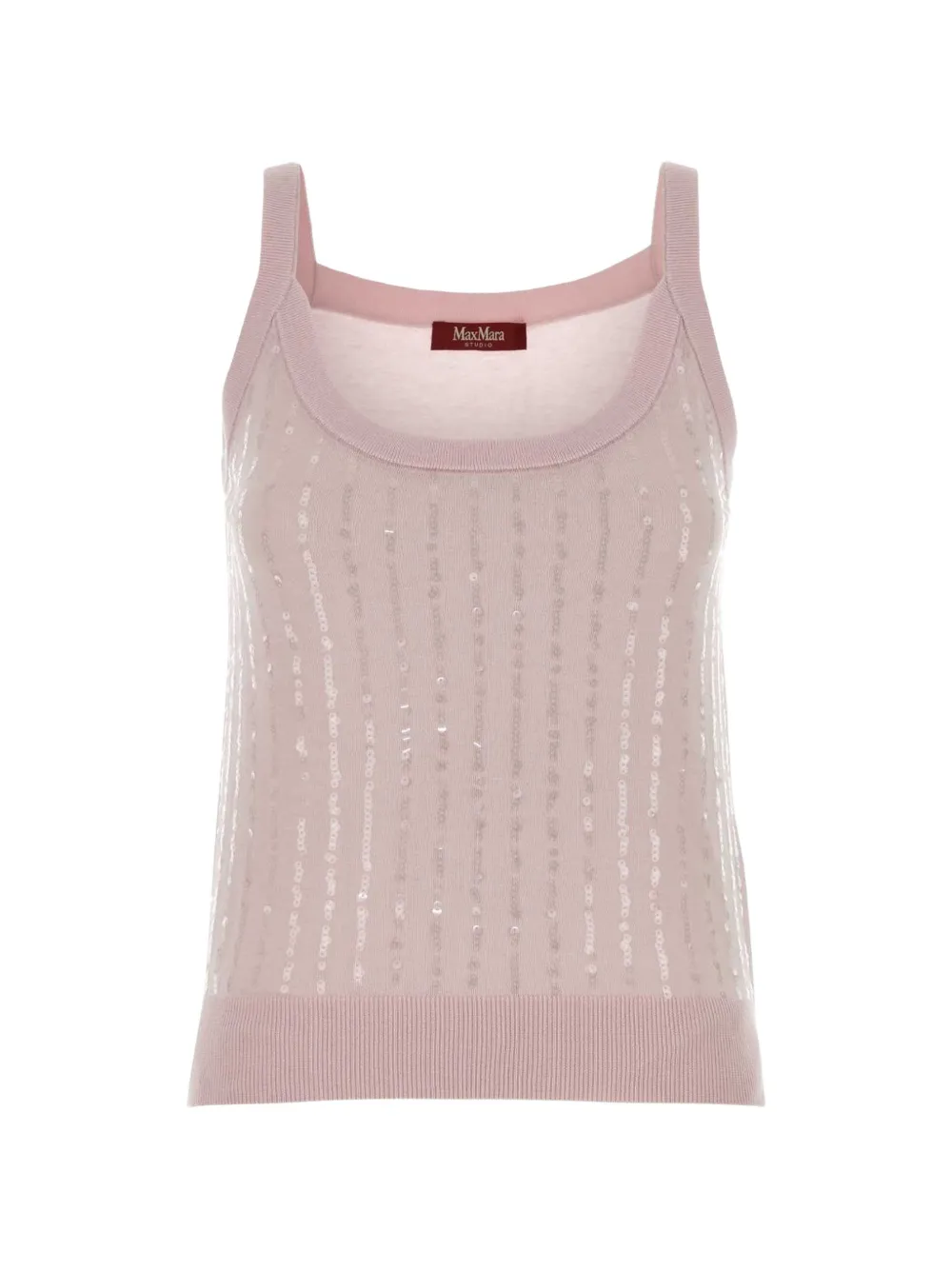 Max Mara Cosetta Sequin-details Tank Top In Pink