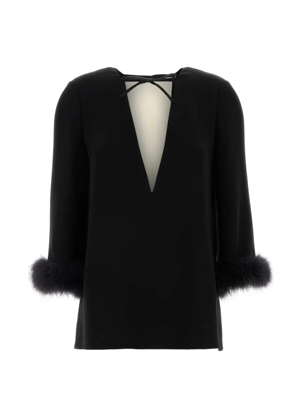 Valentino Garavani feathered blouse - Nero