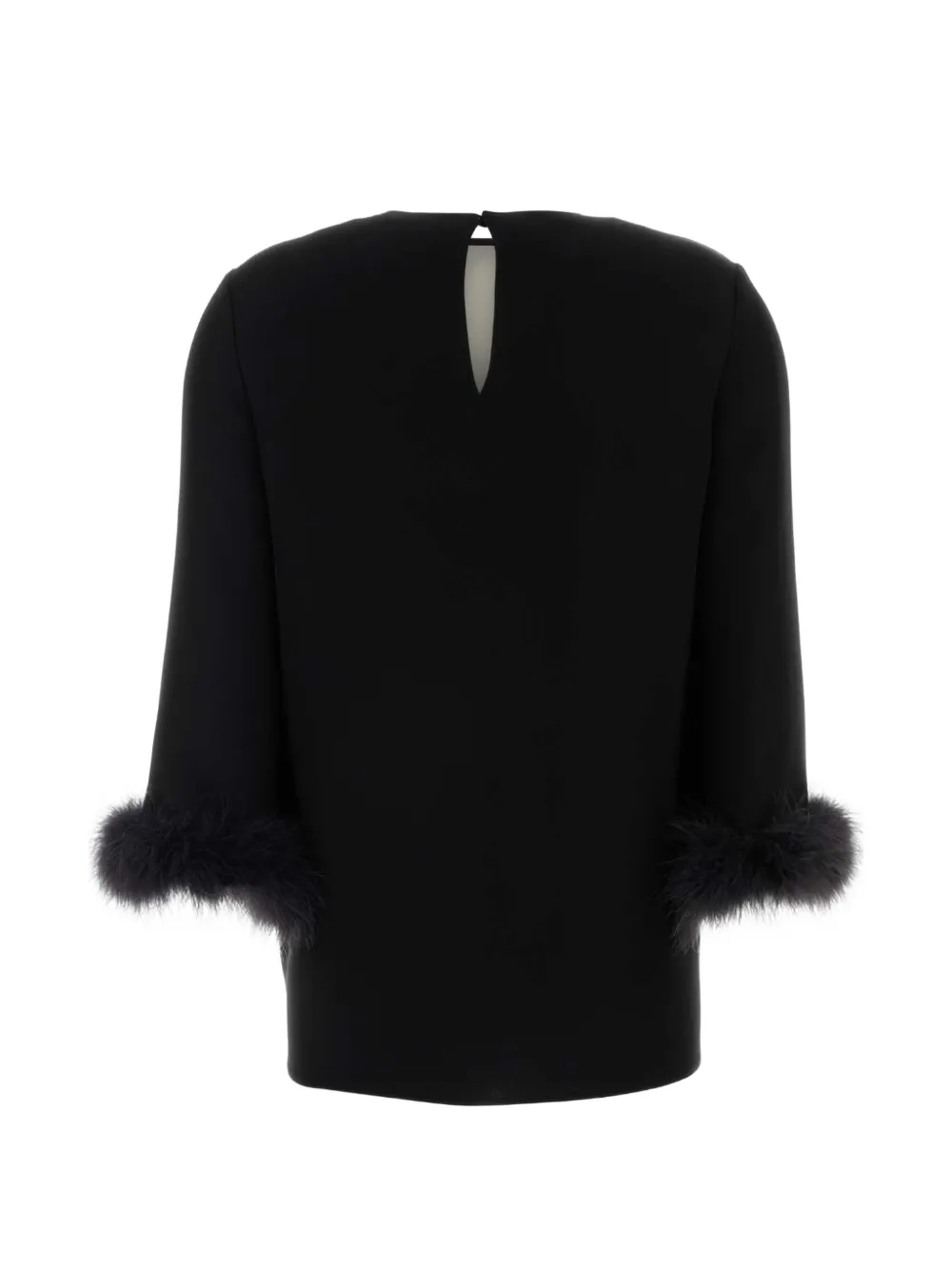 Valentino Garavani Blouse met veren afwerking Zwart