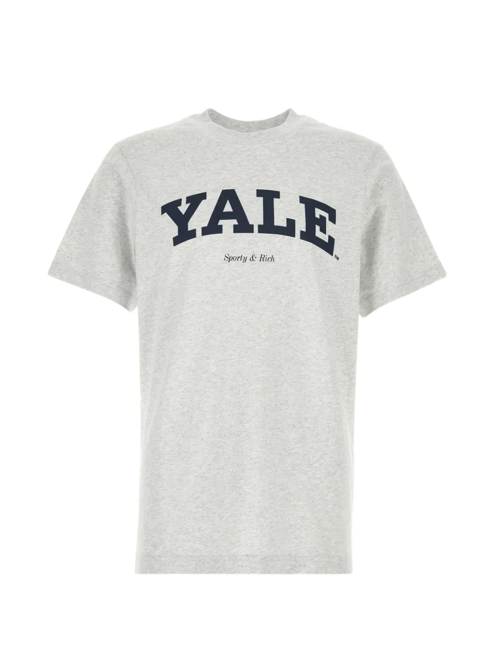 Sporty & Rich melange cotton T-shirt - Grigio