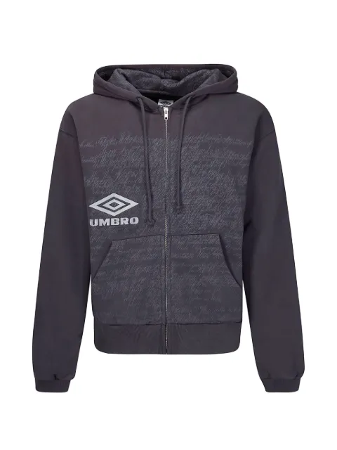 UMBRO x Slam Jam text-print zip-up hoodie
