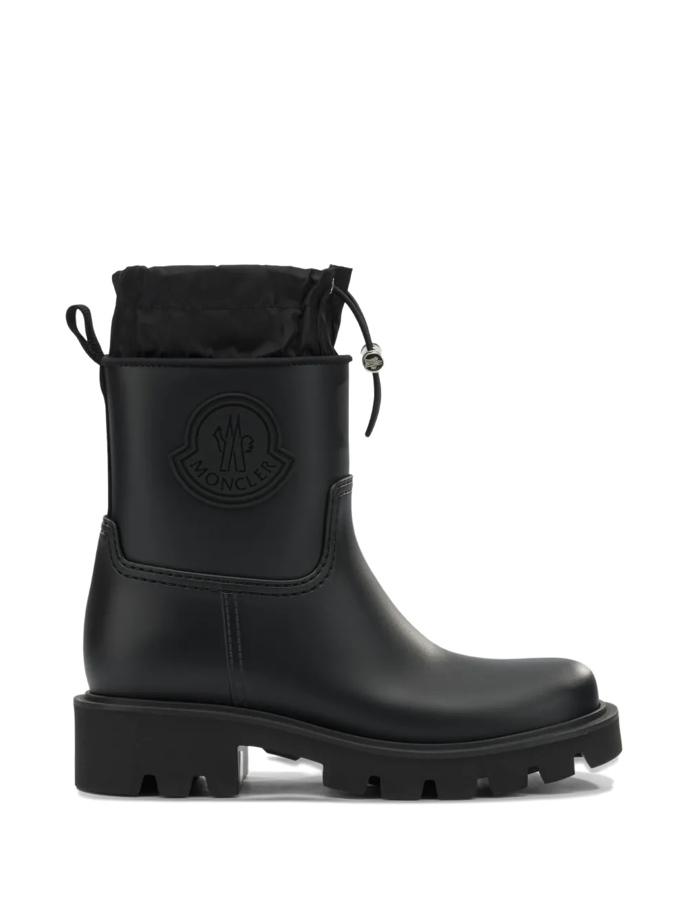 Moncler Logo-patch Pull-on Boots In Black