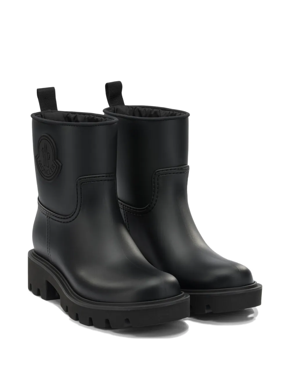 Moncler logo-patch pull-on boots Zwart