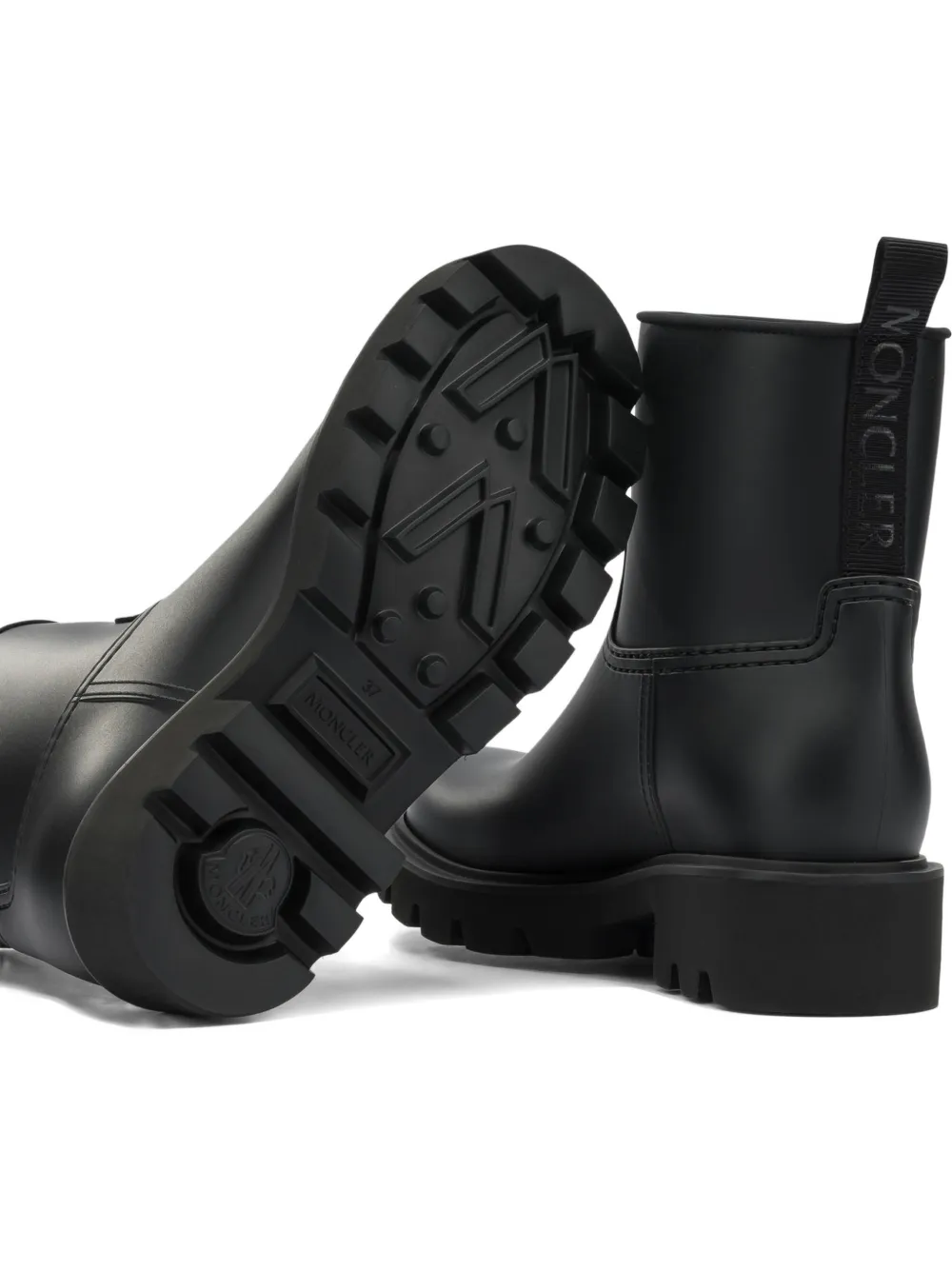 Moncler logo-patch pull-on boots Zwart