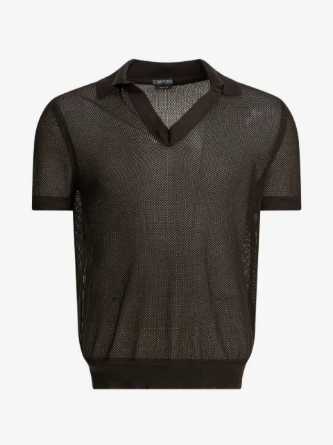 TOM FORD mesh-knit buttonless shirt