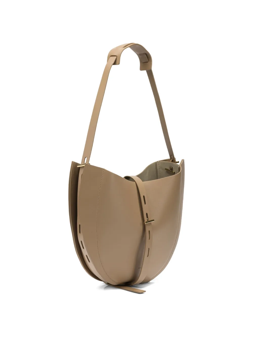 Mino Bossi Lizzie Leather Shoulder Bag In Neutral