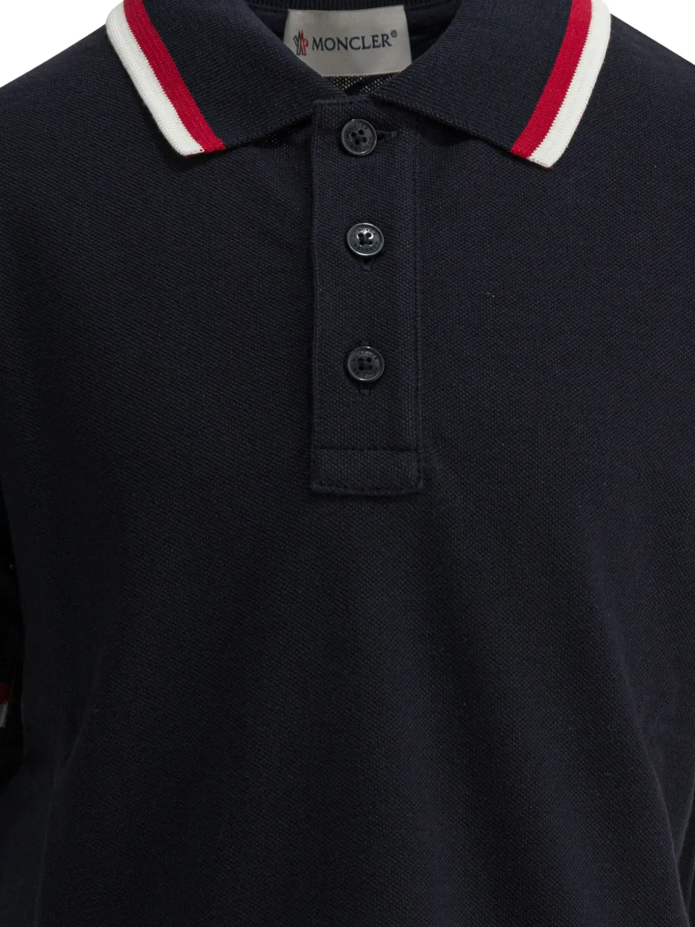  Moncler Enfant Polo A Rayas - Azul 