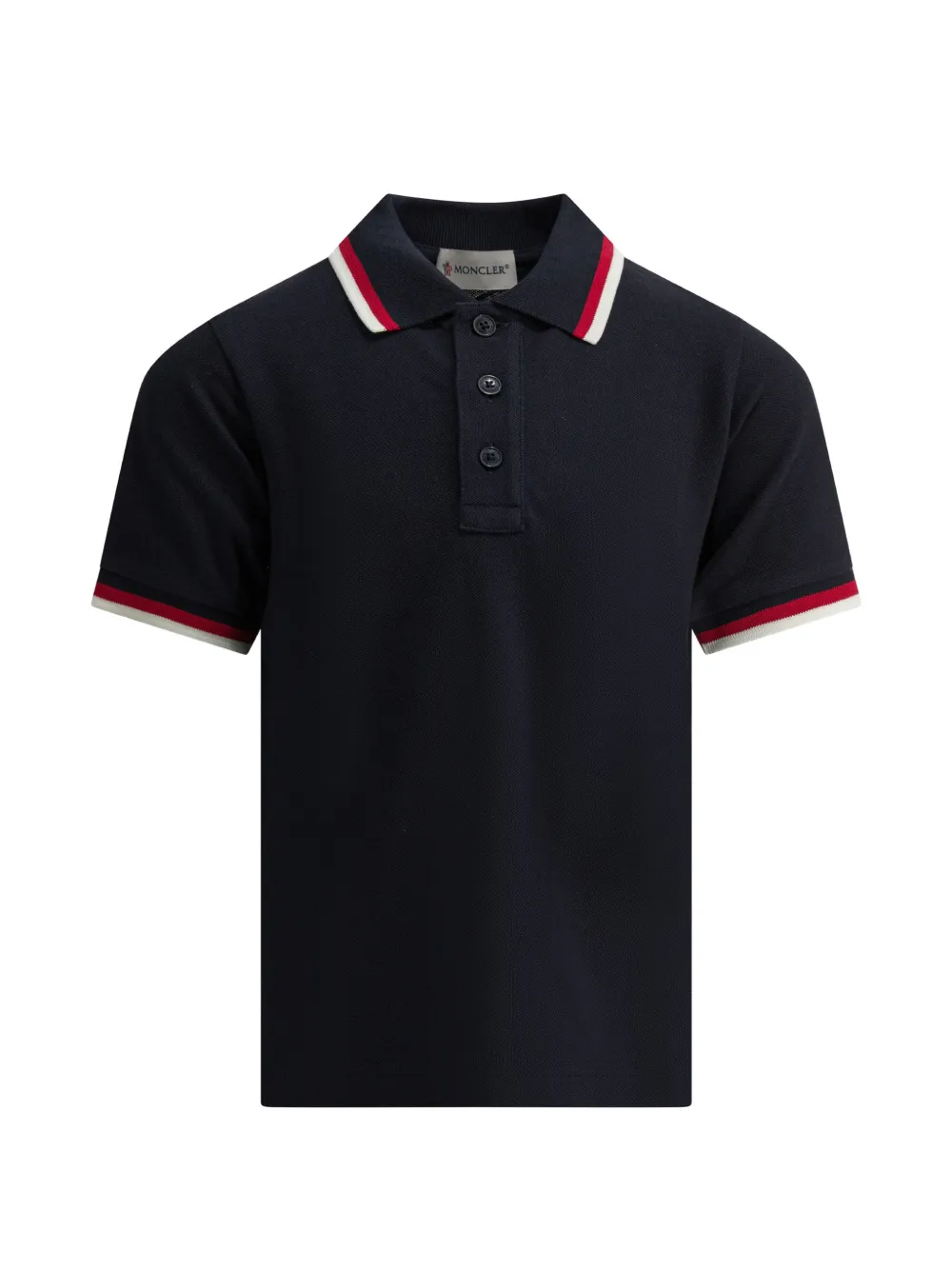 Moncler Enfant Gestreept poloshirt Blauw
