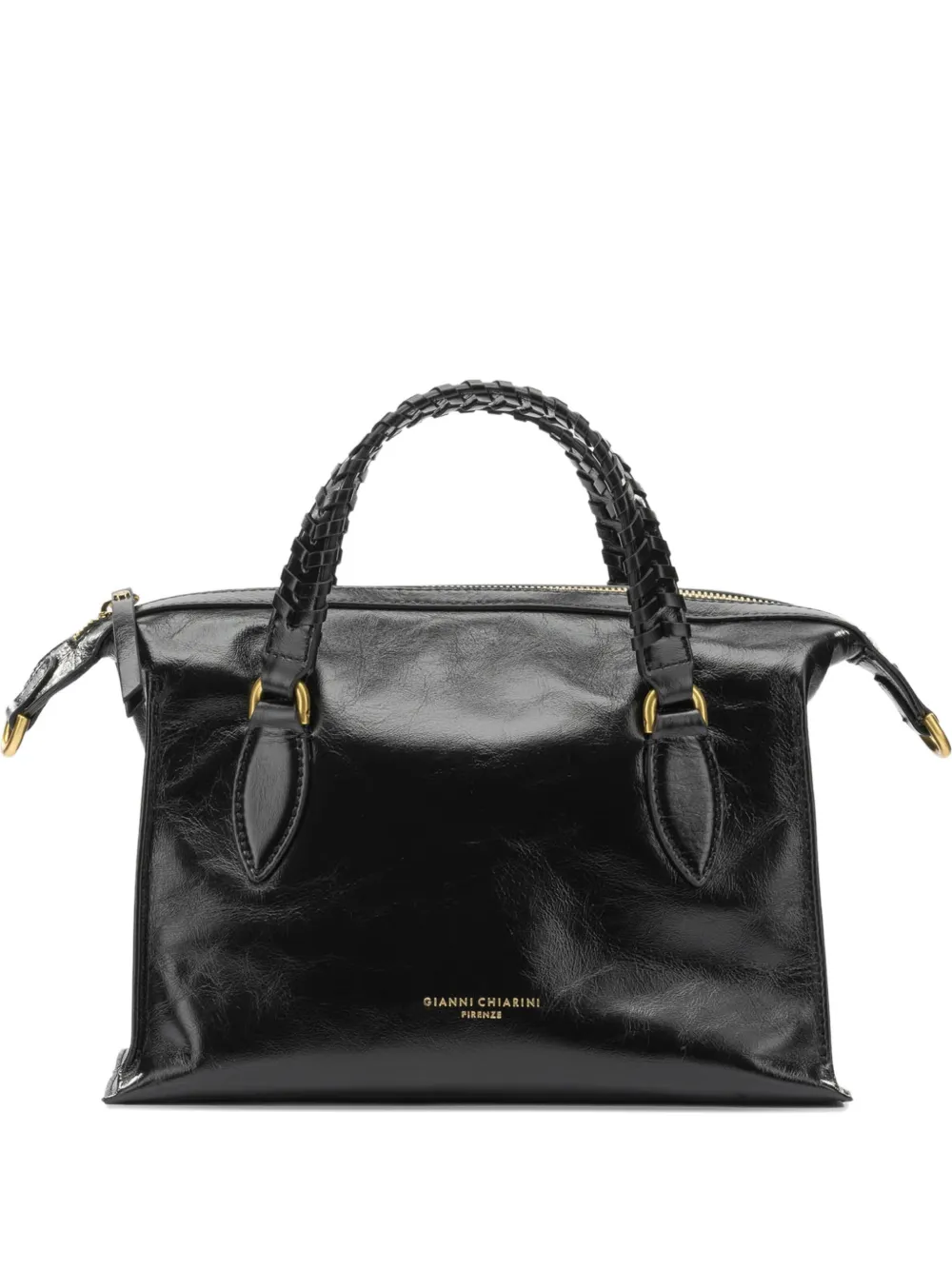GIANNI CHIARINI Roxy braided-handle tote bag - Nero