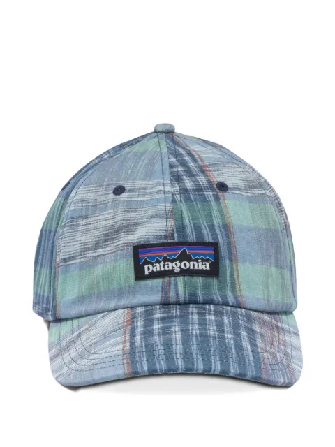 Patagonia  P-6 checked logo-patch baseball  hat