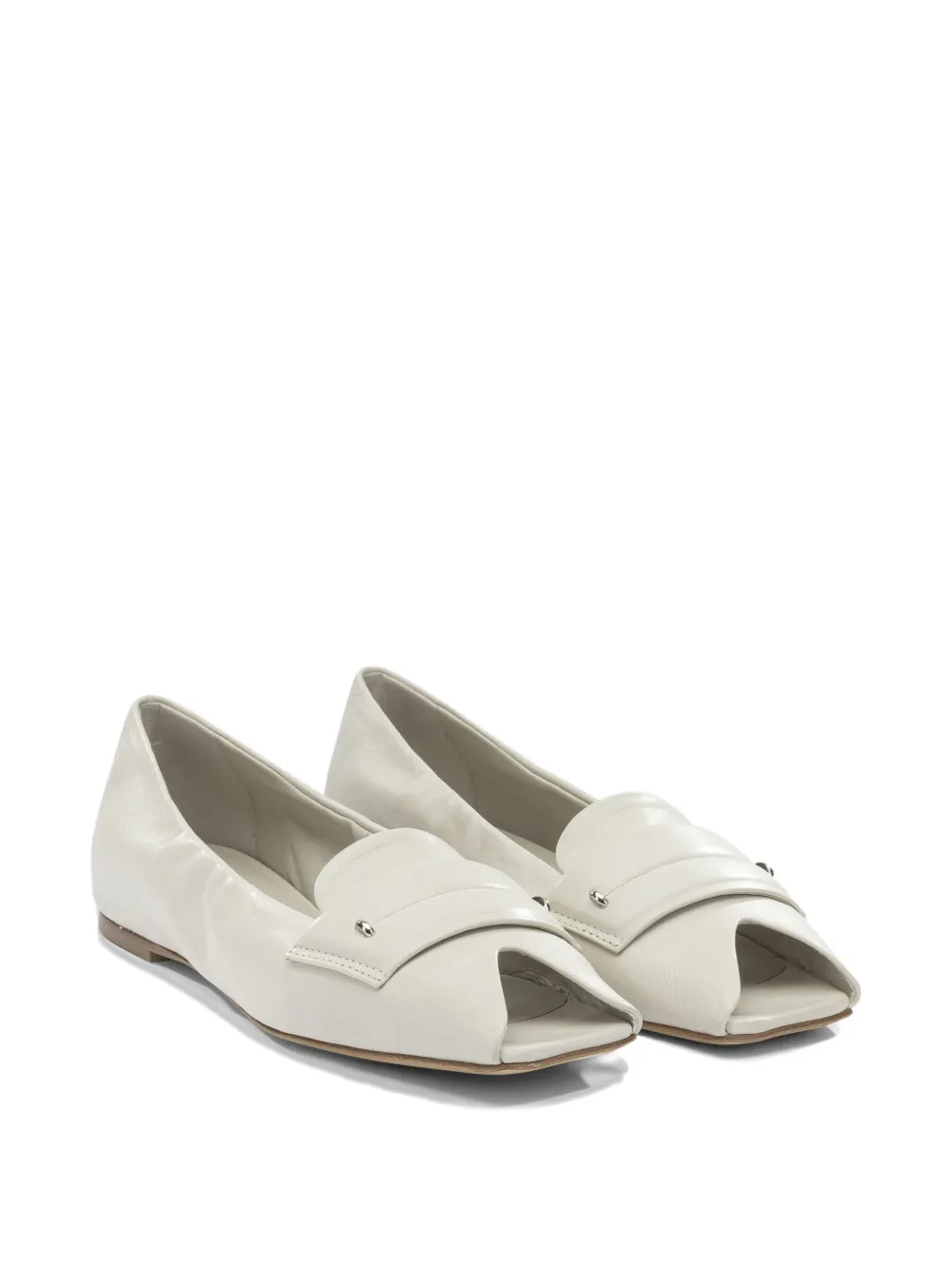 Halmanera Loafers met open neus Beige